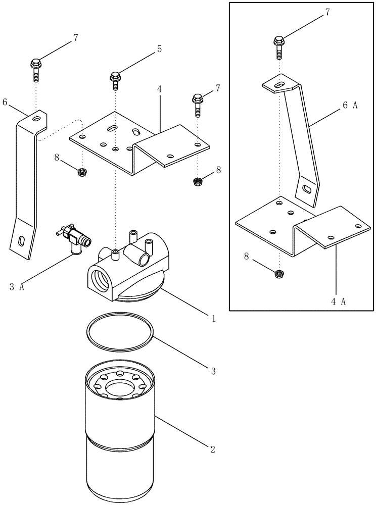 Схема запчастей Case IH 2388 - (08-04) - HYDROSTATIC - FILTER, PUMP SUCTION - SUCTION FILTER MOUNTING (07) - HYDRAULICS