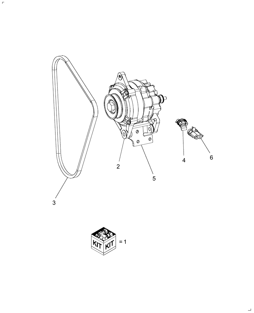 Схема запчастей Case IH FARMALL 40 - (01.10.01) - ALTERNATOR KIT, 75AMP (01) - ENGINE