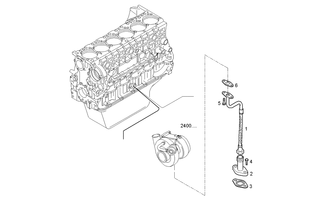 Схема запчастей Case IH F3BE0684E B003 - (3065.012) - RETURN OIL LINE 