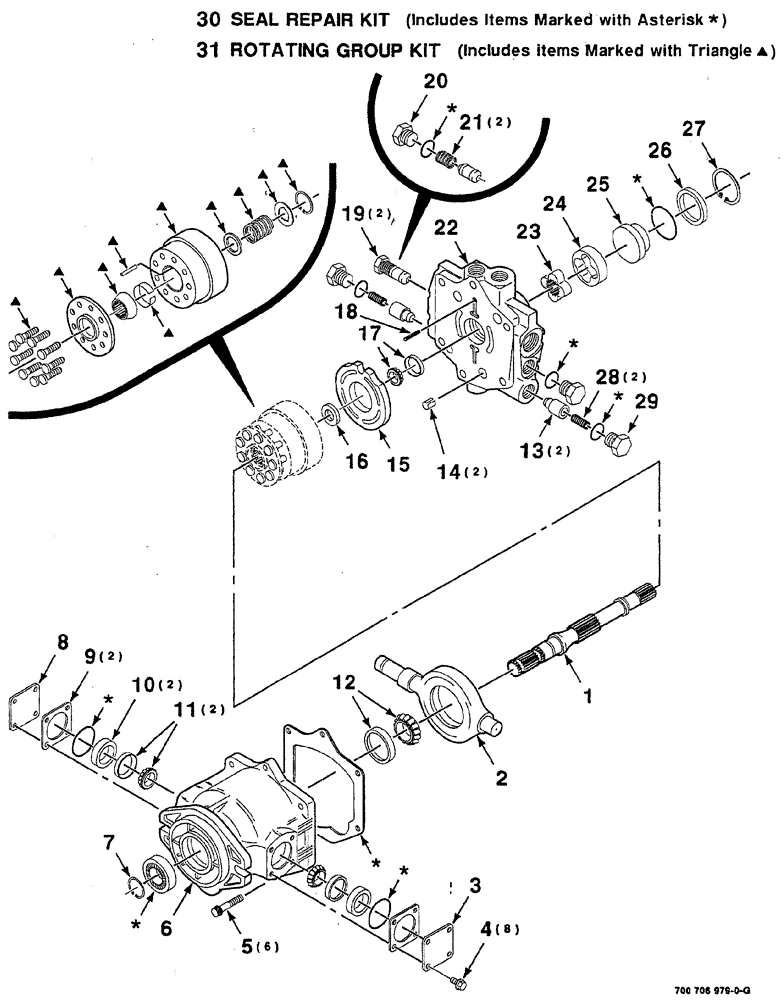 Схема запчастей Case IH 8870 - (08-56) - HEADER DRIVE HYDRAULIC PUMP ASSEMBLY (35) - HYDRAULIC SYSTEMS