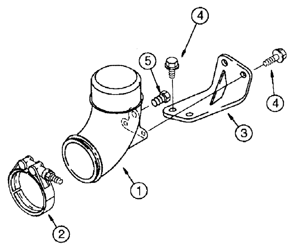 Схема запчастей Case IH SPX3200 - (03-011) - EXHAUST SYSTEM (01) - ENGINE