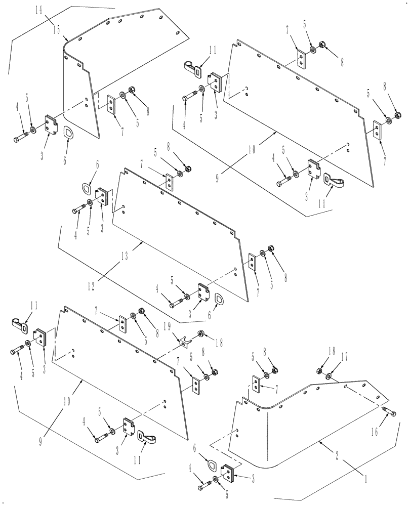 Схема запчастей Case IH DCX131F - (08.04) - SKIRTS, FRONT (08) - SHEET METAL