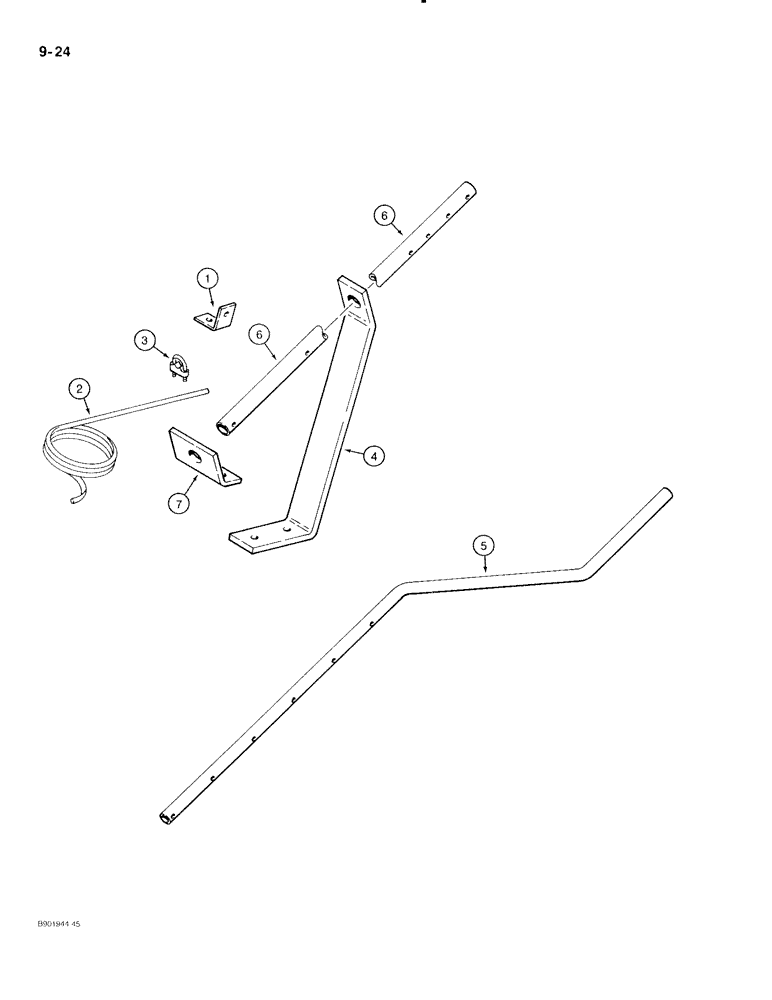 Схема запчастей Case IH 70 - (9-24) - SPOUT CONTROLS (09) - CHASSIS