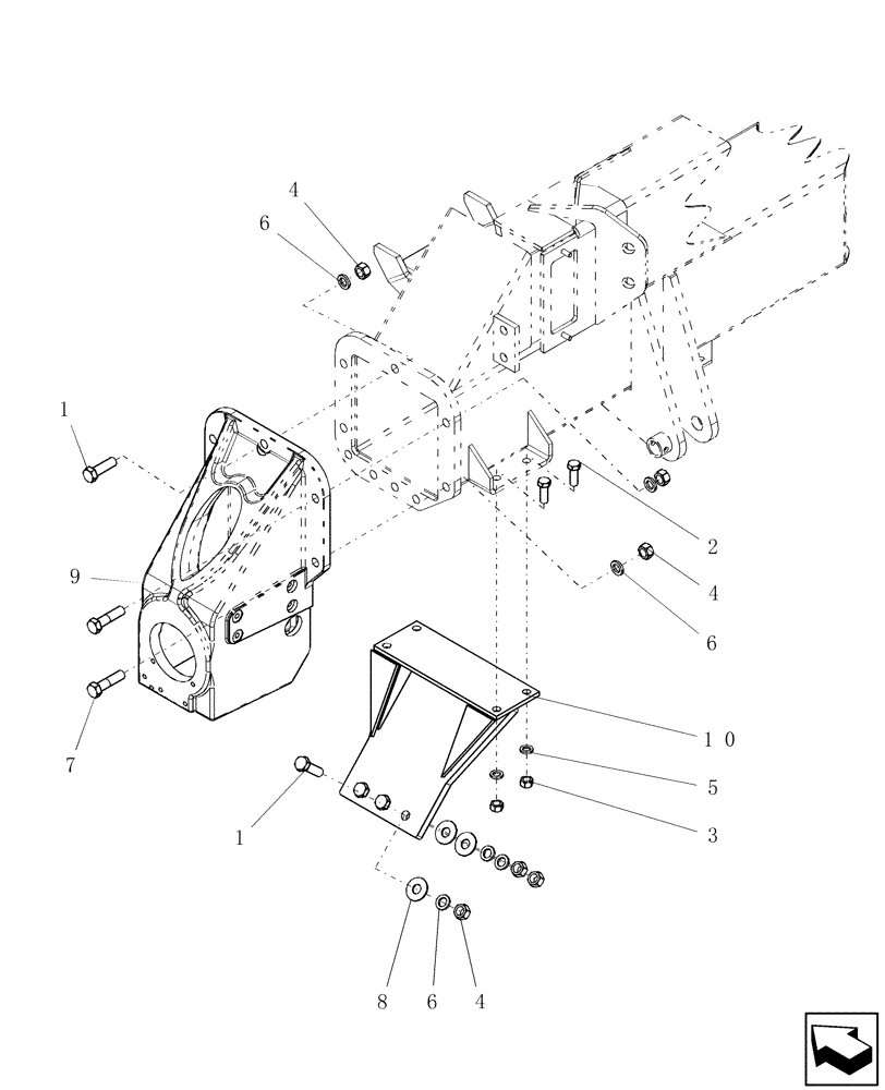 Схема запчастей Case IH ADX3380 - (D.13.B[04]) - LEFT REAR AXLES (BSN CBJ0005318) D - Travel