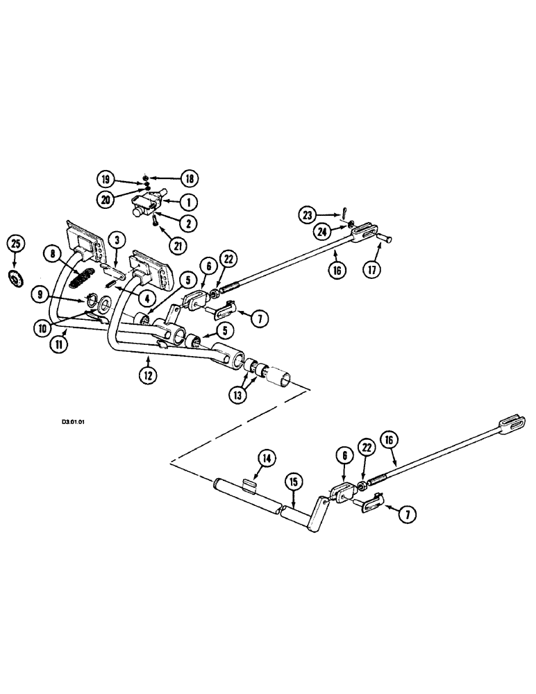 Схема запчастей Case IH 2150 - (7-04) - BRAKE PEDALS (07) - BRAKES