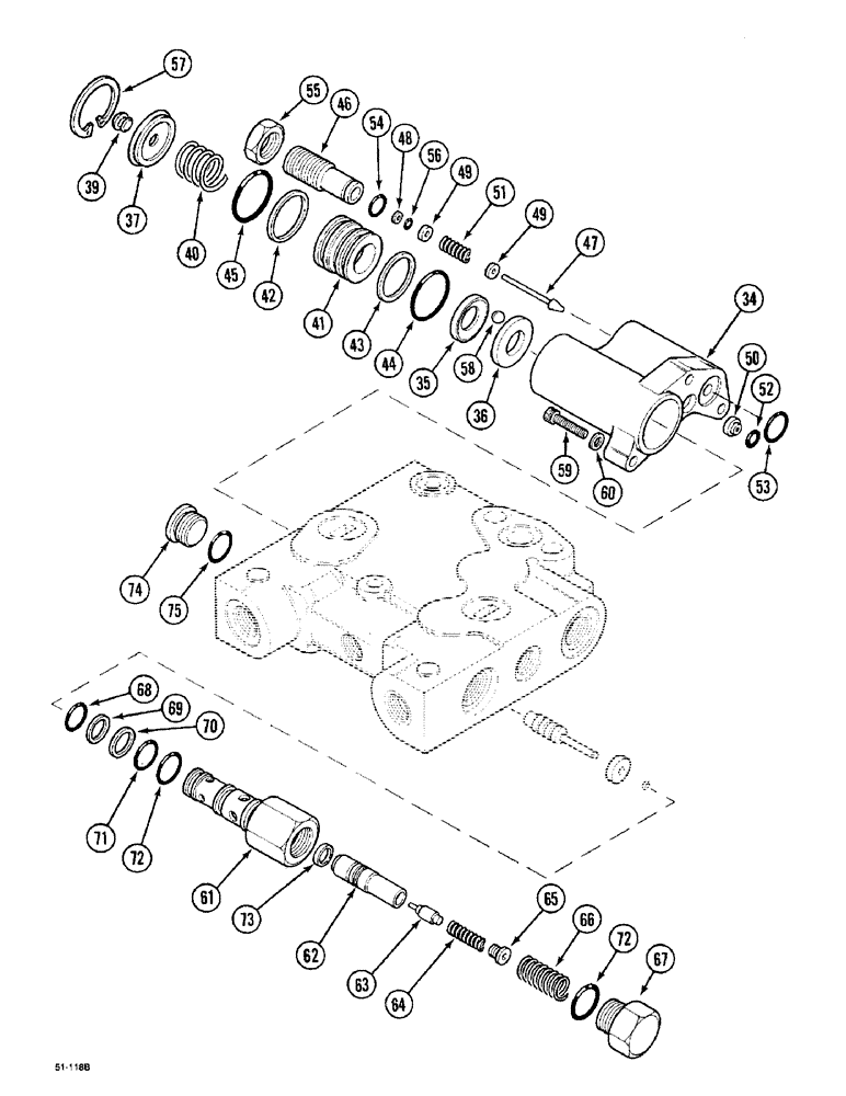 Схема запчастей Case IH 5150 - (8-100) - REMOTE VALVE ASSEMBLY (08) - HYDRAULICS