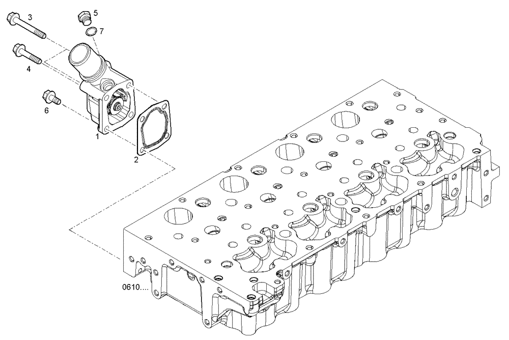 Схема запчастей Case IH F5AE9484G A008 - (3260.036) - TEMPERATURE REGULATOR (10) - ENGINE