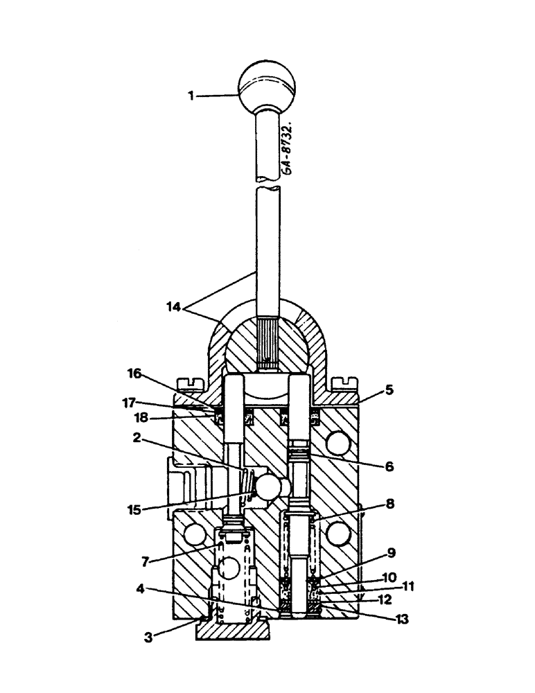 Схема запчастей Case IH 644 - (2H22) - SINGLE ACTING CONTROL VALVE (07) - HYDRAULICS