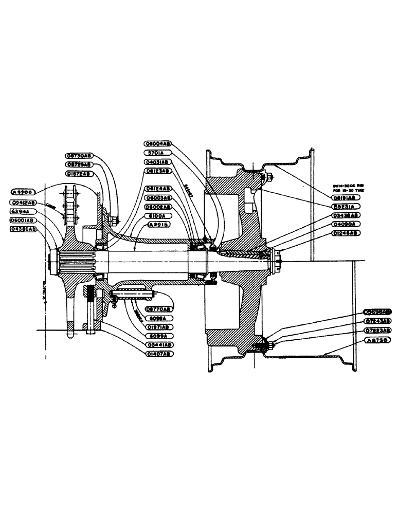 Схема запчастей Case IH 600-SERIES - (084) - REAR AXLE ASSEMBLY (06) - POWER TRAIN