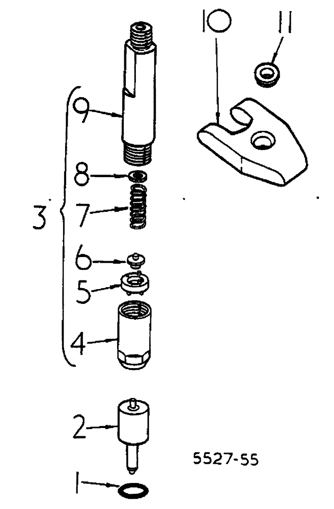 Схема запчастей Case IH 885 - (12-072) - INJECTION NOZZLE HOLDER AND NOZZLE Power