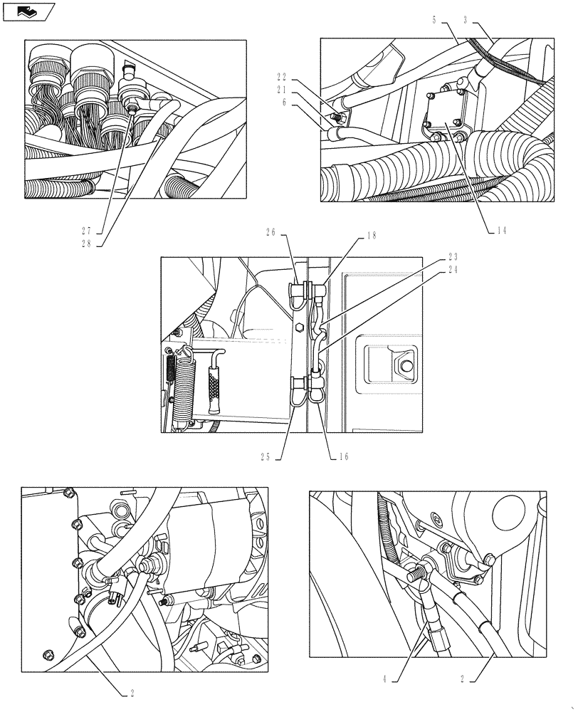 Схема запчастей Case IH 3230 - (55.301.02[02]) - BATTERY GROUP W/CABLES (55) - ELECTRICAL SYSTEMS