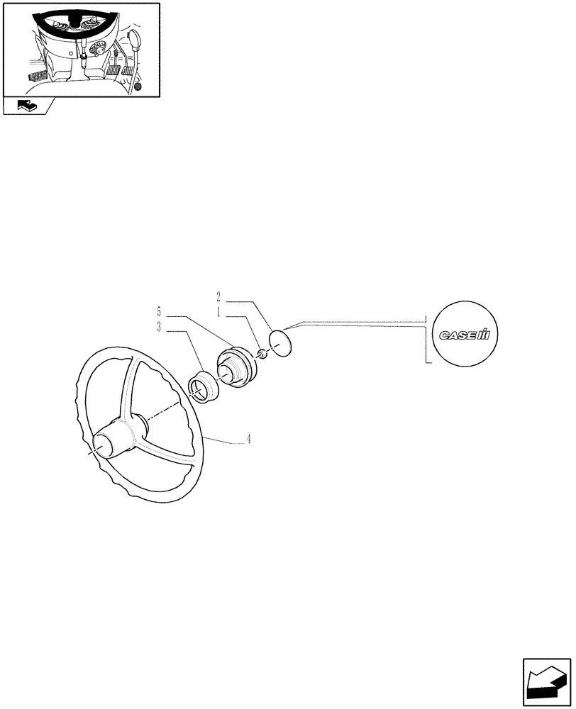 Схема запчастей Case IH FARMALL 75C - (1.92.63/01[01]) - TILTABLE AND TELESCOPIC STEERING COLUMN FOR HYDRAULIC TRANSMISSION - STEERING WHEEL (VAR.337644) (10) - OPERATORS PLATFORM/CAB