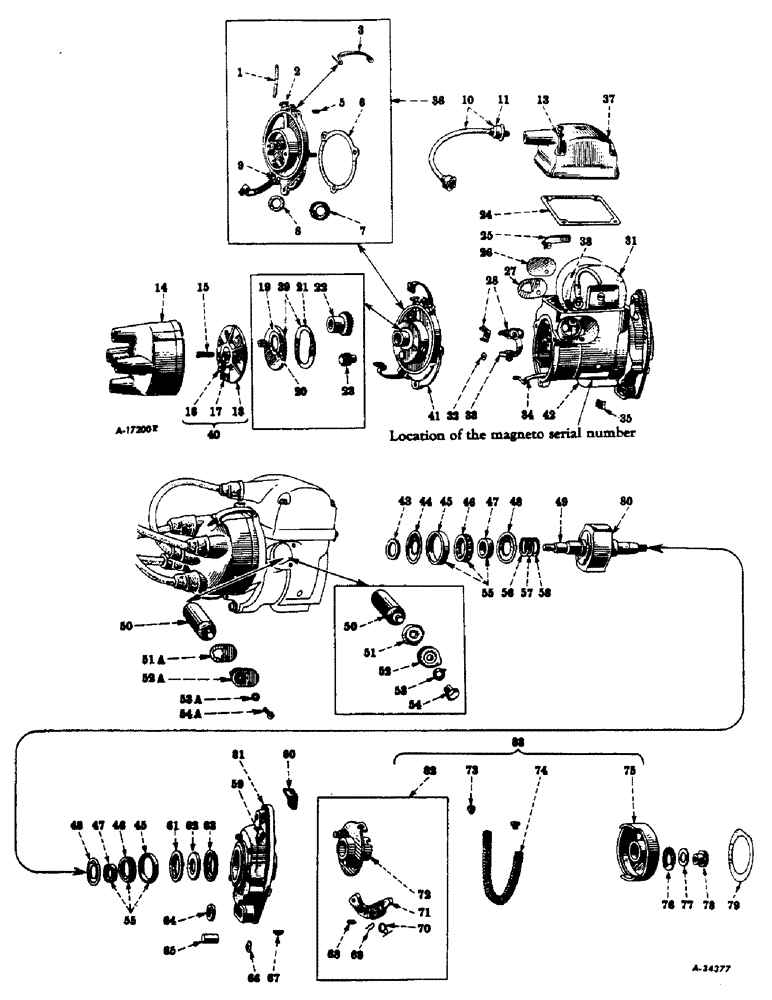 Схема запчастей Case IH FARMALL C - (053) - ELECTRICAL SYSTEM, MAGNETO, INTERNATIONAL TYPE H-4 (06) - ELECTRICAL SYSTEMS