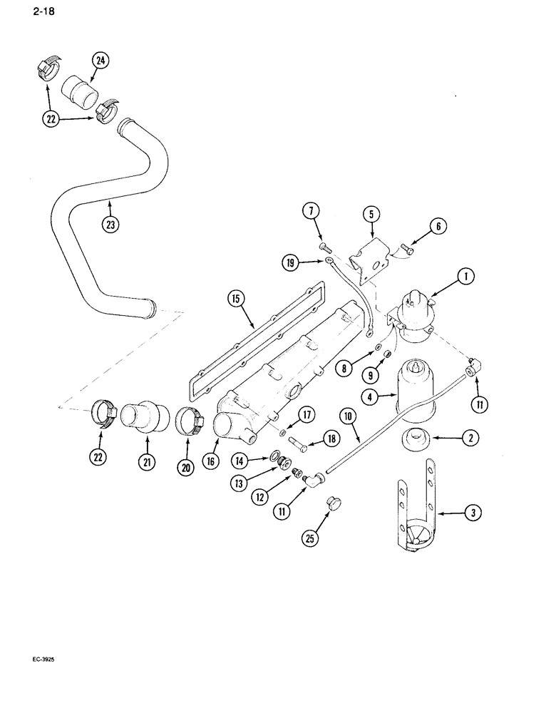 Схема запчастей Case IH 995 - (2-18) - ETHER STARTING (02) - ENGINE