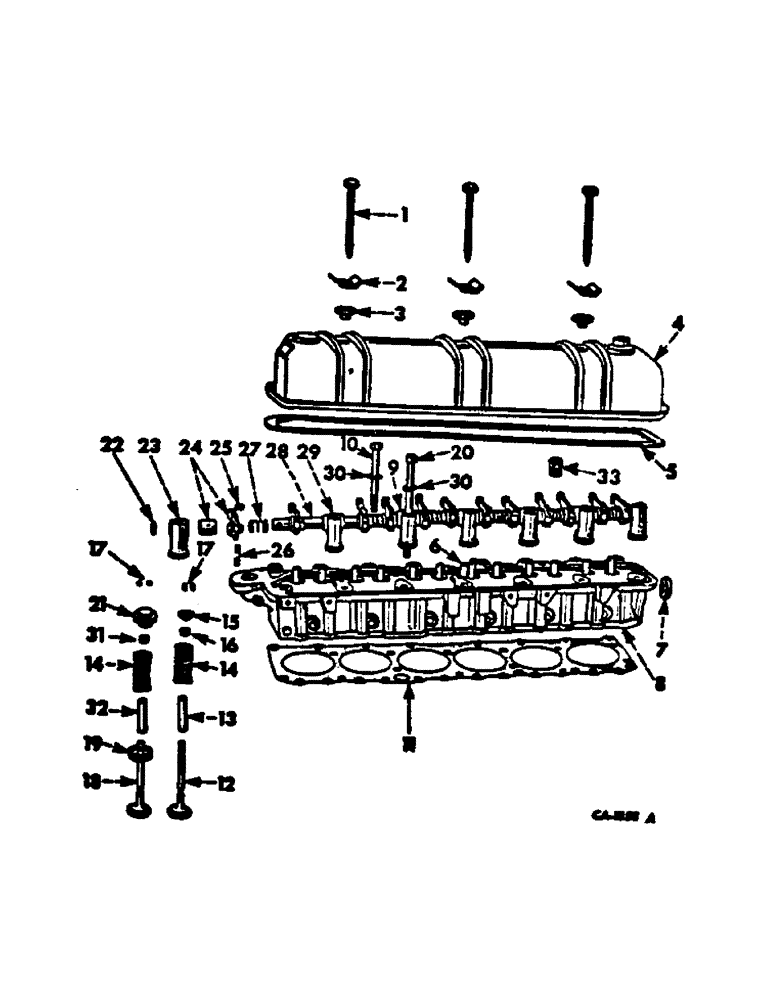 Схема запчастей Case IH C-301 - (E-18) - CYLINDER HEAD AND RELATED PARTS 