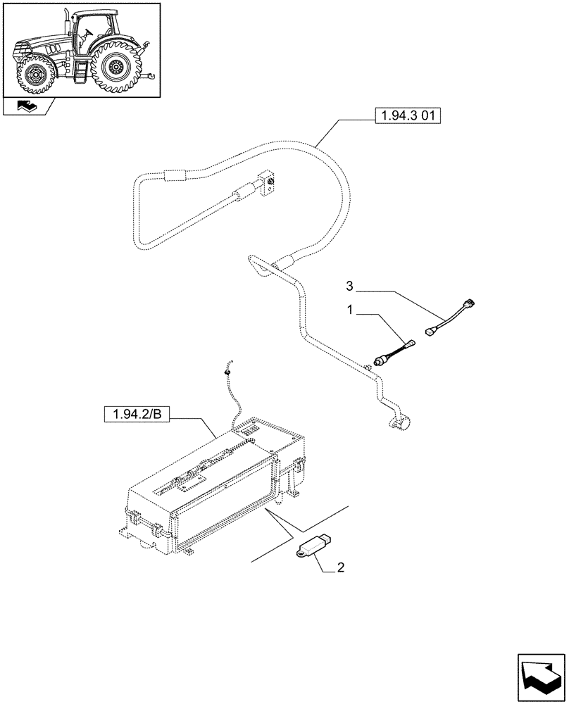 Схема запчастей Case IH PUMA 140 - (1.75.0[11]) - AIR CONDITIONING SENSORS AND SWITCHES (06) - ELECTRICAL SYSTEMS