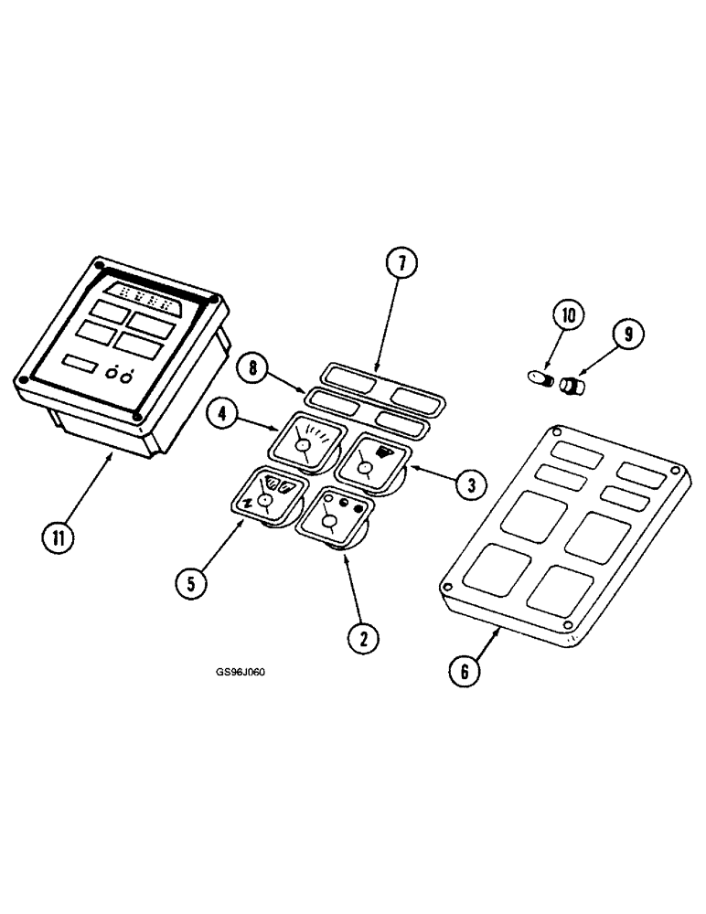 Схема запчастей Case IH 1660 - (4-48) - INSTRUMENT CLUSTER AND TACHOMETER (06) - ELECTRICAL