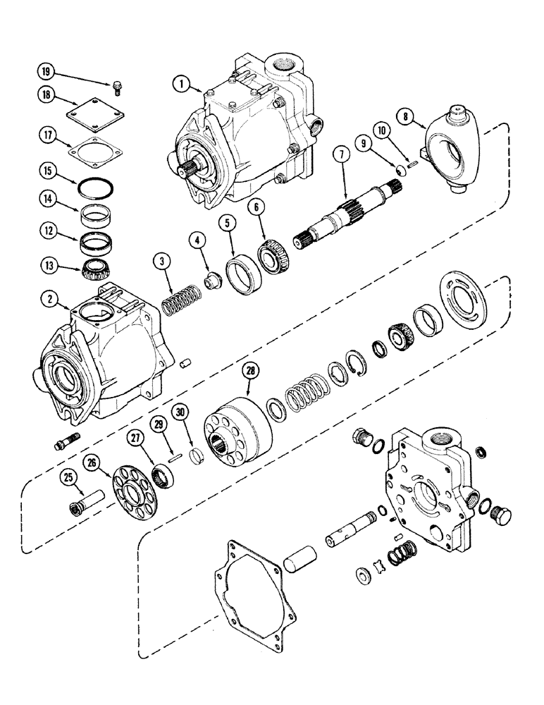 Схема запчастей Case IH 2594 - (8-014) - GEAR AND PISTON PUMP ASSEMBLY (08) - HYDRAULICS