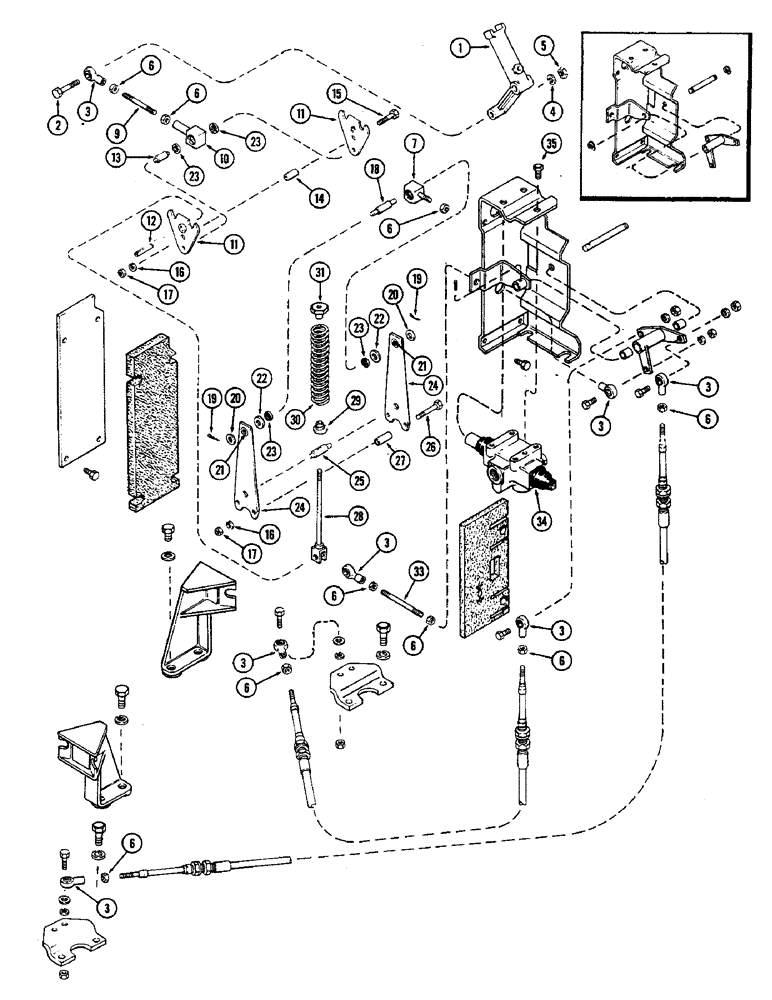 Схема запчастей Case IH 2470 - (148) - REAR STEERING CONTROL LINKAGE, P.I.N. 8826940 AND AFTER (05) - STEERING