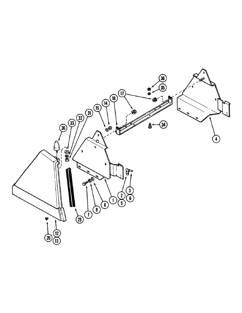 Схема запчастей Case IH 4694 - (9-410) - REAR SIDE PANELS (09) - CHASSIS/ATTACHMENTS