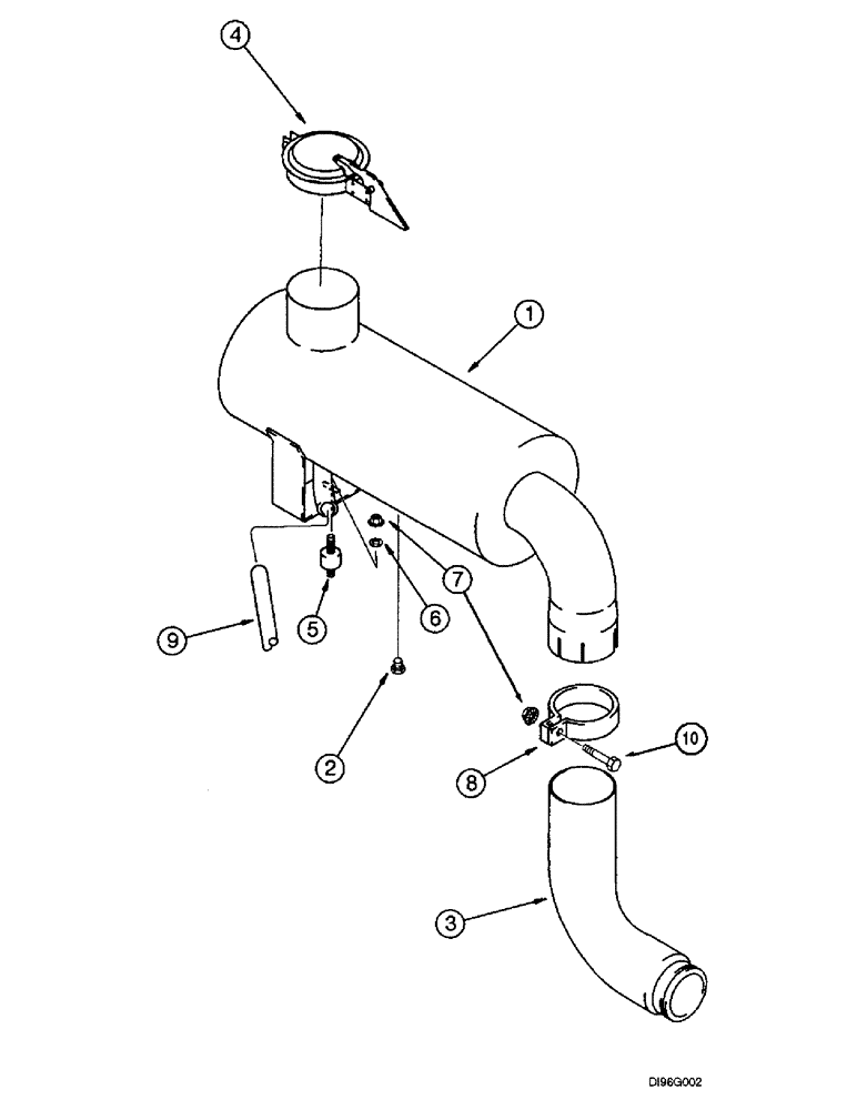 Схема запчастей Case IH 2188 - (2-21A) - SPARK ARRESTER MUFFLER, IF USED (01) - ENGINE