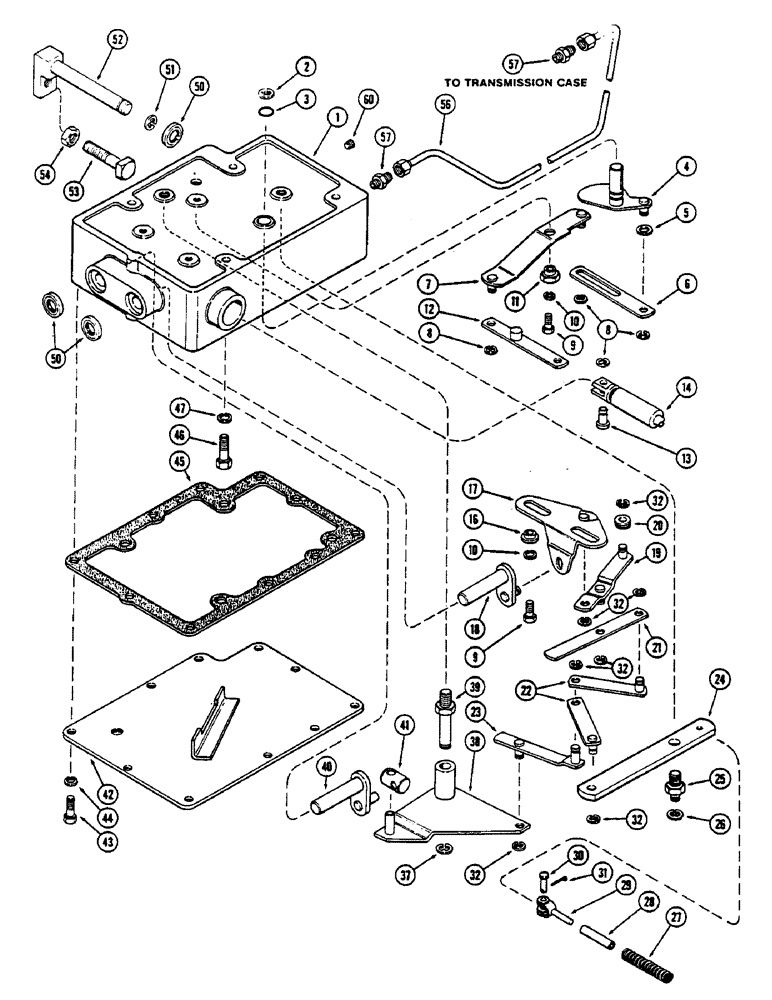 Схема запчастей Case IH 2390 - (8-306) - HITCH SYSTEM, DRAFT CONTROL SENSING LINKAGE, TRANSMISSION SERIAL NO. 10203915 AND AFTER (08) - HYDRAULICS