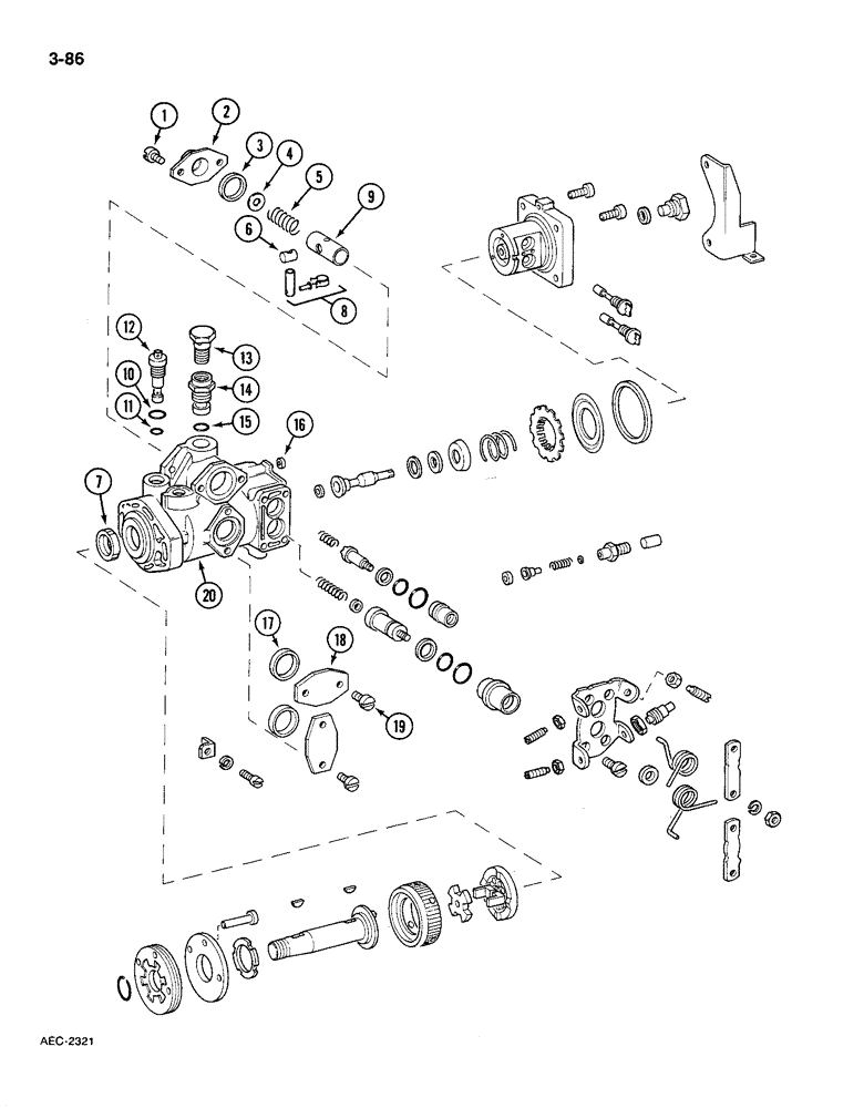 Схема запчастей Case IH 585 - (3-086) - FUEL INJECTION PUMP, VA, BOSCH INJECTION C.R. PUMP (03) - FUEL SYSTEM