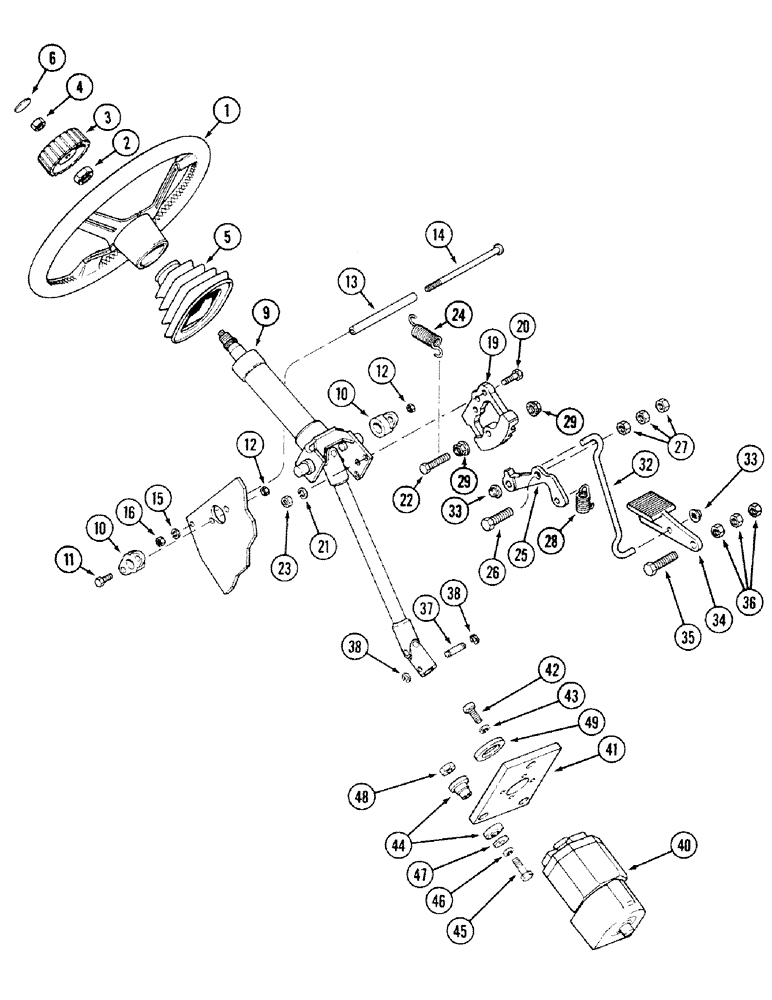 Схема запчастей Case IH 4694 - (5-110) - STEERING COLUMN (05) - STEERING