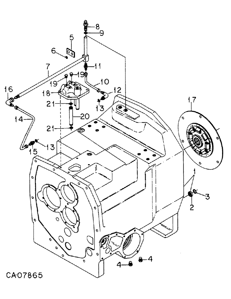 Схема запчастей Case IH 5488 - (07-01) - DRIVE TRAIN, CLUTCH HOUSING (04) - Drive Train