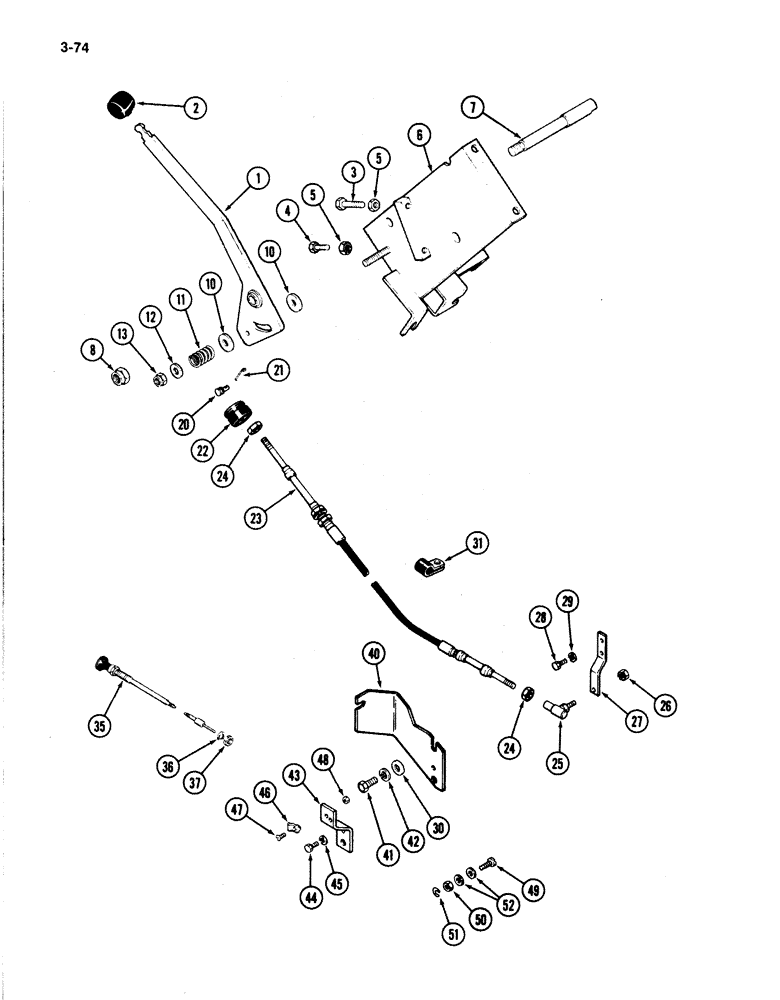 Схема запчастей Case IH 4894 - (3-74) - THROTTLE CONTROL 674 CUBIC INCH DIESEL ENGINE (03) - FUEL SYSTEM