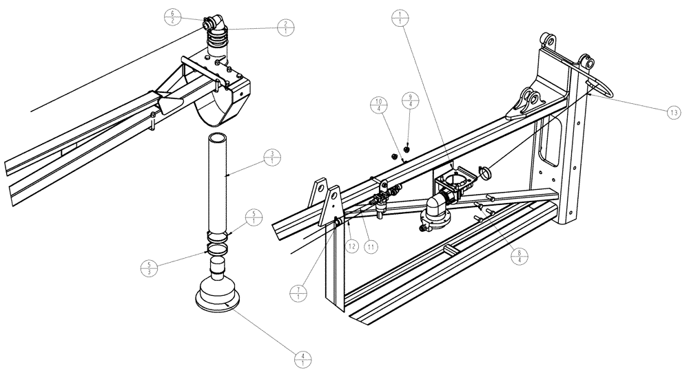 Схема запчастей Case IH SPX3310 - (09-058) - FOAM DROP GROUP, R.H. 80 Liquid Plumbing