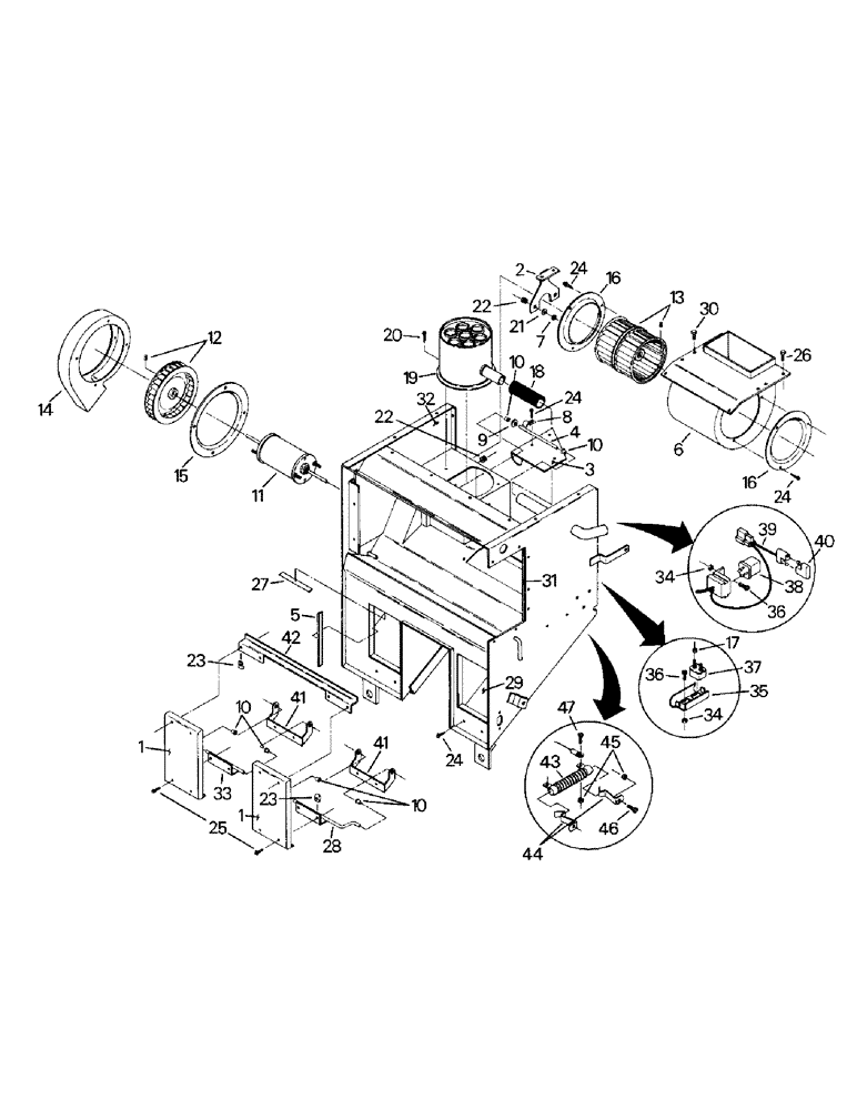 Схема запчастей Case IH CR-1225 - (03-03) - A/C AND HEATER MODULE ASSEMBLY, INTERNAL PARTS (03) - Climate Control