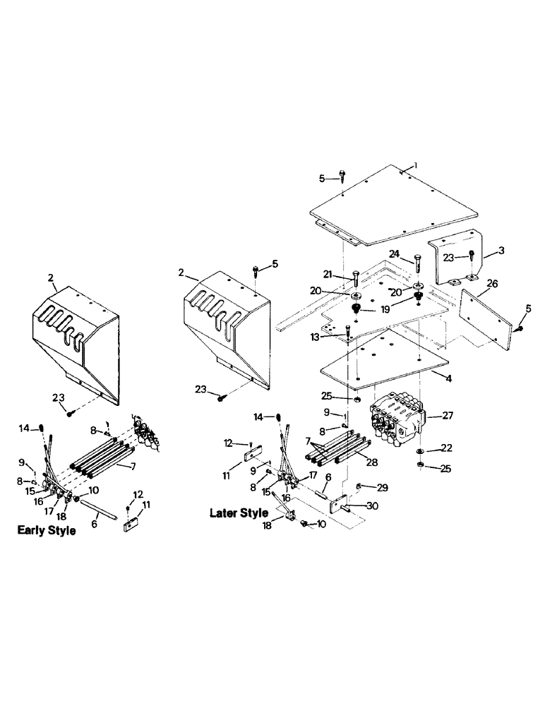 Схема запчастей Case IH ST220 - (01-24) - HYDRAULIC VALVE CONTROLS (10) - CAB