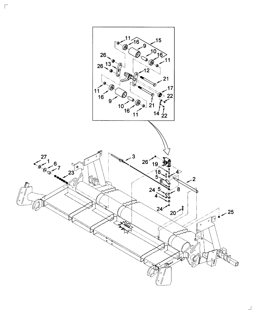 Схема запчастей Case IH 2016 - (20.17) - ROLLER SUPPORT, 16 FT MODEL, BELT TYPE [SWATHMASTER], BPIN PPP003001 (60) - PRODUCT FEEDING