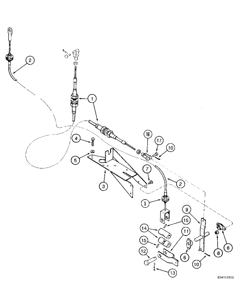 Схема запчастей Case IH 2188 - (6-52) - TRANSMISSION LOWER SHIFT CONTROLS (03) - POWER TRAIN