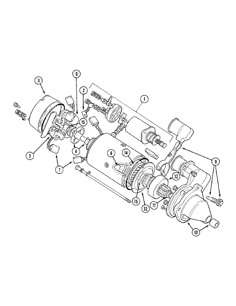 Схема запчастей Case IH 1394 - (4-066) - STARTER ASSEMBLY, NORTH AMERICA ONLY (04) - ELECTRICAL SYSTEMS