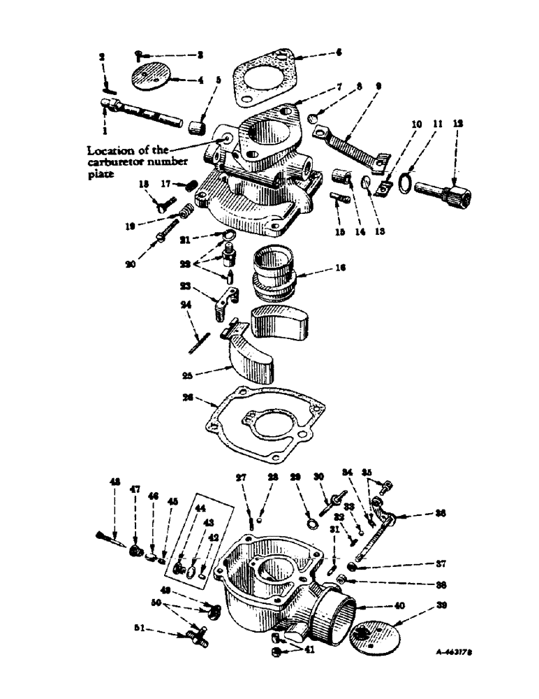 Схема запчастей Case IH 300 - (046) - CARBURETED ENGINE, CARBURETOR, FOR DISTILLATE OR GASOLINE BURNING ENGINE (01) - ENGINE