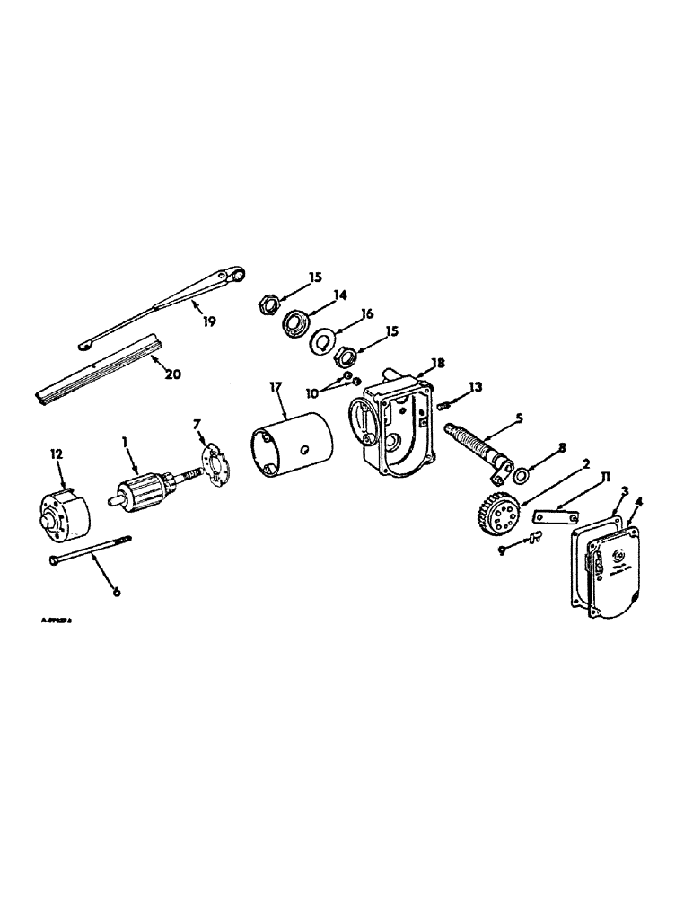 Схема запчастей Case IH 756 - (N-19) - PARTS ACCESSORIES AND ATTACHMENTS, WINDSHIELD WIPER MOTOR Accessories & Attachments