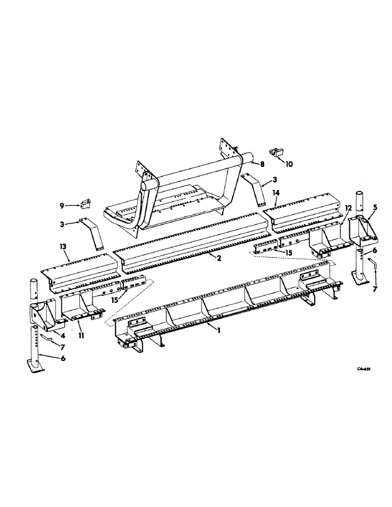 Схема запчастей Case IH 733 - (L-03) - FEEDER ADAPTER, MAIN FRAME & STAND, 733 S/N 575 & BELOW, 734 S/N 536 & BELOW (58) - ATTACHMENTS/HEADERS