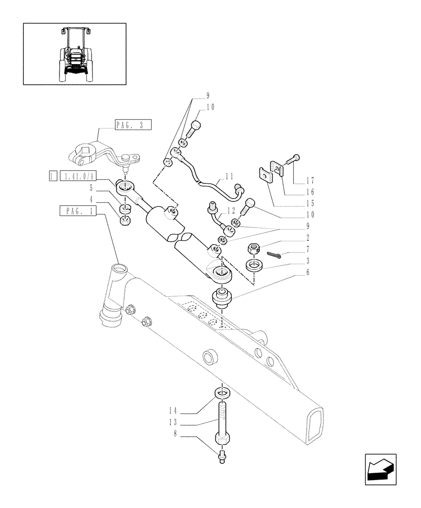 Схема запчастей Case IH JX1075N - (1.41.0[04]) - 2W DFRONT AXLE - STEERING KNUCKLE - HUB (04) - FRONT AXLE & STEERING