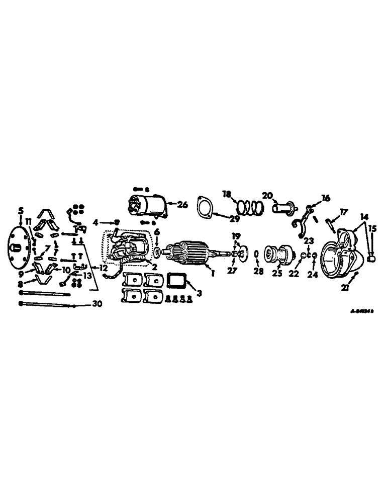 Схема запчастей Case IH 815 - (G-27) - ELECTRICAL SYSTEM, CRANKING MOTOR, DELCO REMY, FOR GASOLINE AND LP GAS ENGINES (06) - ELECTRICAL SYSTEMS