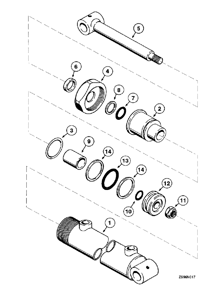 Схема запчастей Case IH 2450 - (5-32) - WELDED DOUBLE ACTING CYLINDERS, 2 ID X 21-1/4 INCH STROKE 