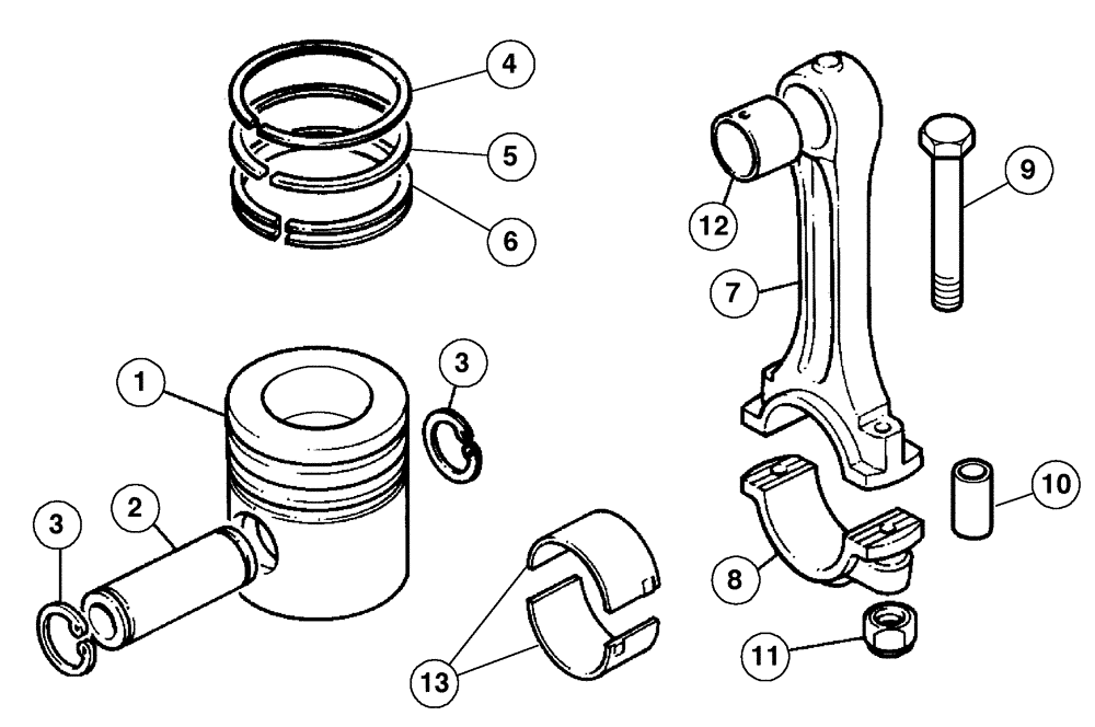 Схема запчастей Case IH MX100C - (02-31) - PISTONS AND CONNECTING RODS (02) - ENGINE