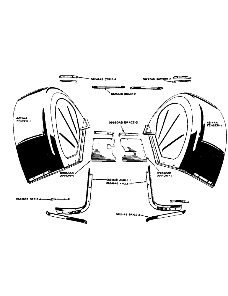 Схема запчастей Case IH 500-SERIES - (071) - FENDERS PRIOR TO SERIAL NUMBER 8060852 (06) - POWER TRAIN