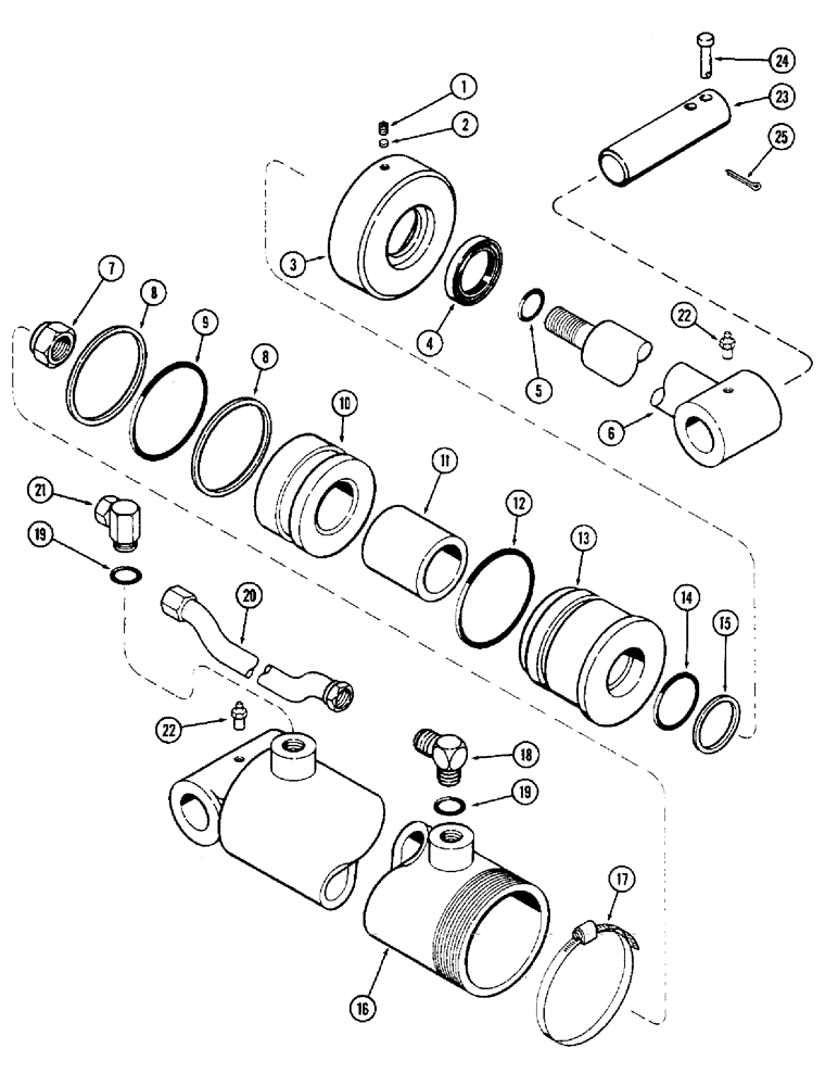 Схема запчастей Case IH 60 - (26) - BUCKET CYLINDER (35) - HYDRAULIC SYSTEMS