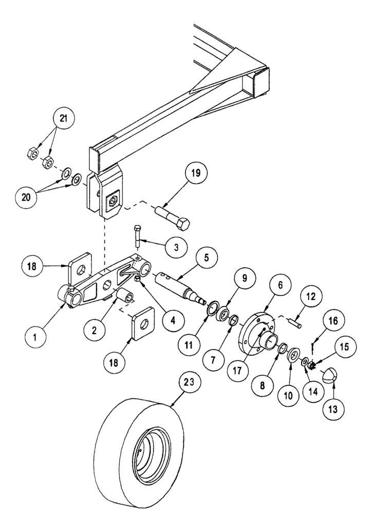 Схема запчастей Case IH NFX - (9-16) - WALKBEAM ASSEMBLY, PACKER (09) - CHASSIS