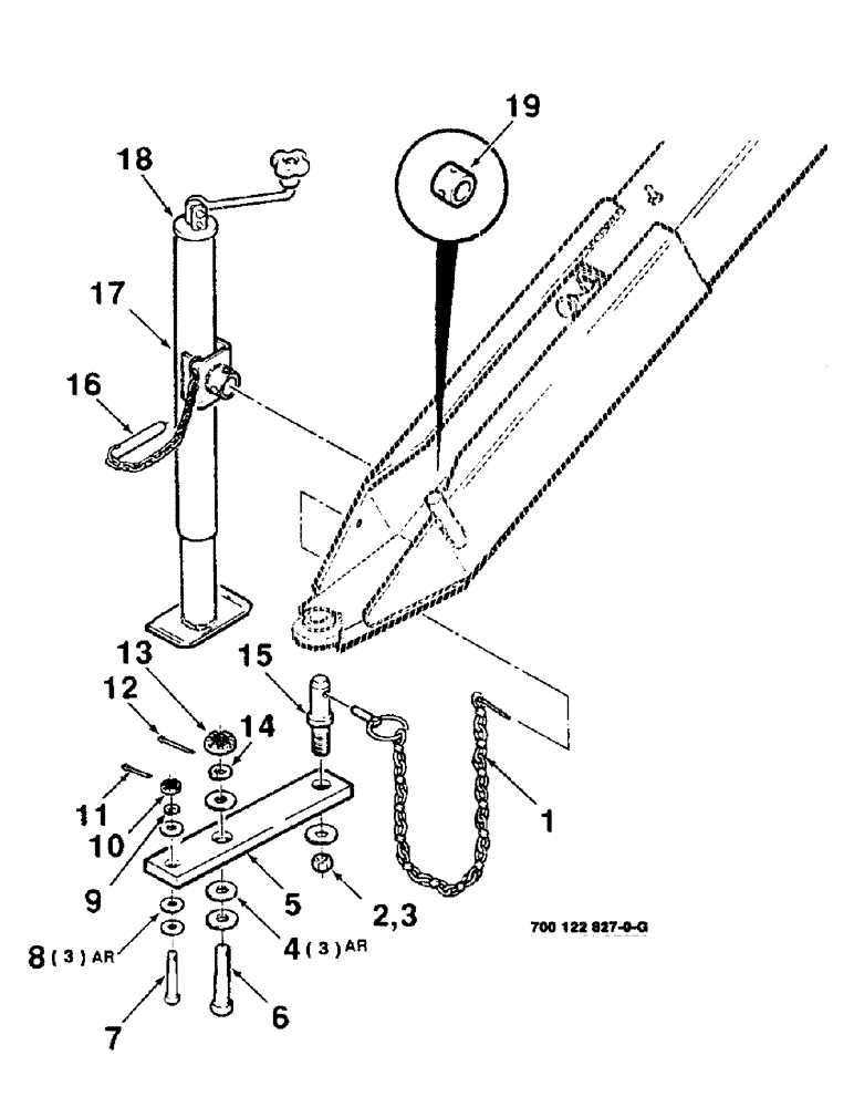 Схема запчастей Case IH 8360 - (7-02) - HITCH AND JACK ASSEMBLY (09) - CHASSIS