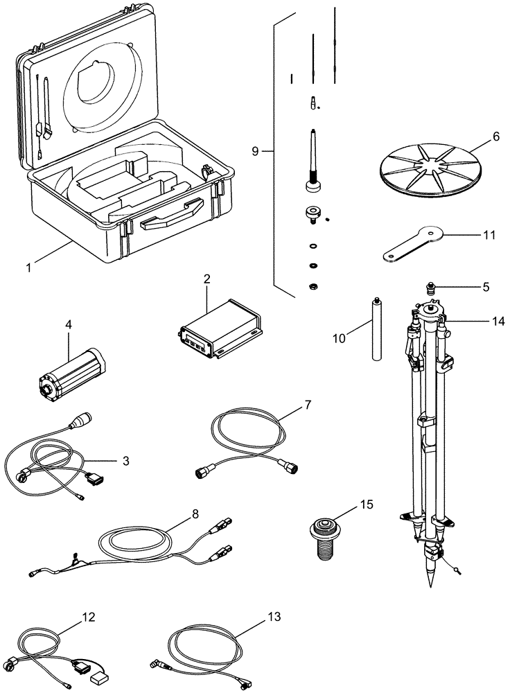 Схема запчастей Case IH MAGNUM 275 - (04-52) - ACCUGUIDE BASE STATION (04) - ELECTRICAL SYSTEMS