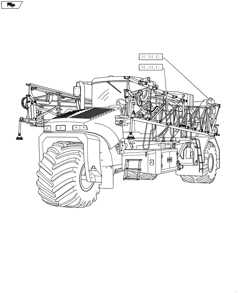 Схема запчастей Case IH 610 - (00.000.90) - PICTORIAL INDEX - DECALS (00) - GENERAL & PICTORIAL INDEX