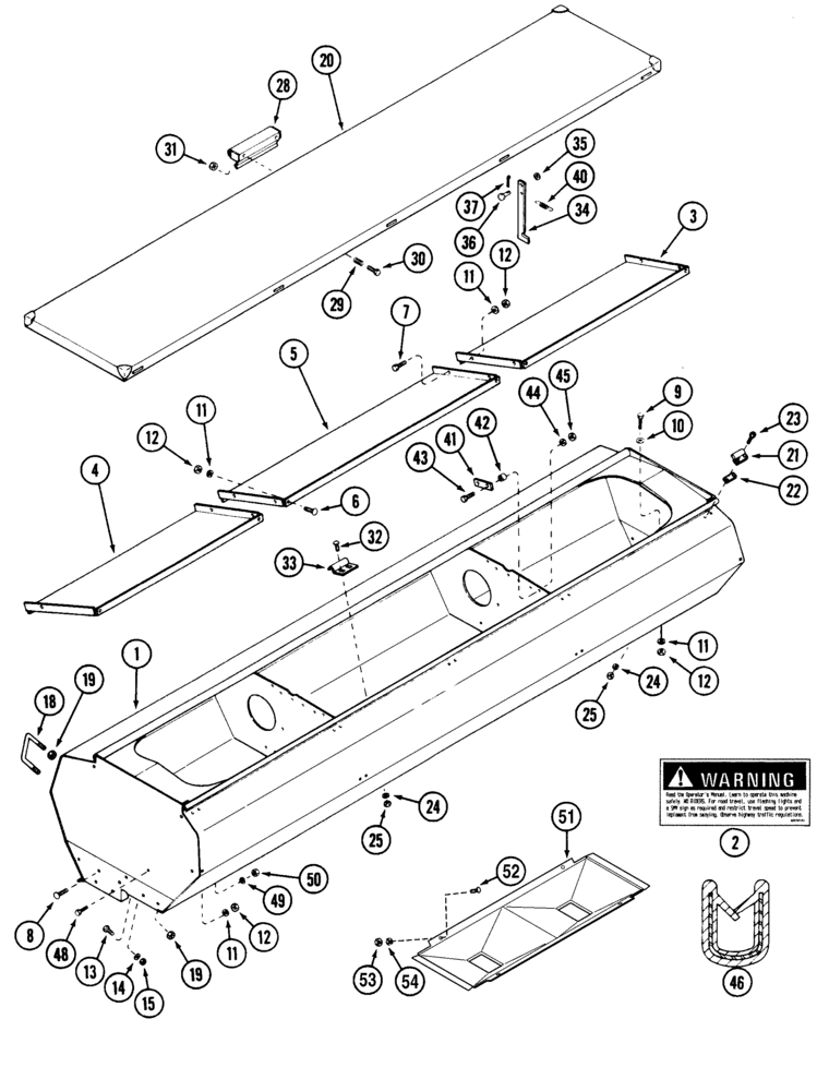 Схема запчастей Case IH 5400 - (9-08) - HOPPER, GRAIN, 15 FOOT DRILL (09) - CHASSIS